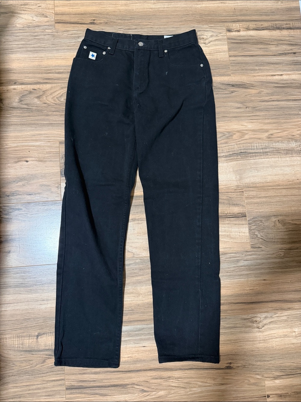 Women’s straight leg black high rise jeans